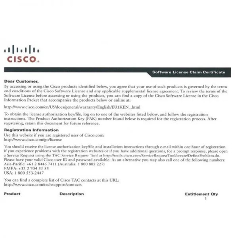 L-LIC-CT7500-1KA Cisco 7500 Series Wireless Controller License